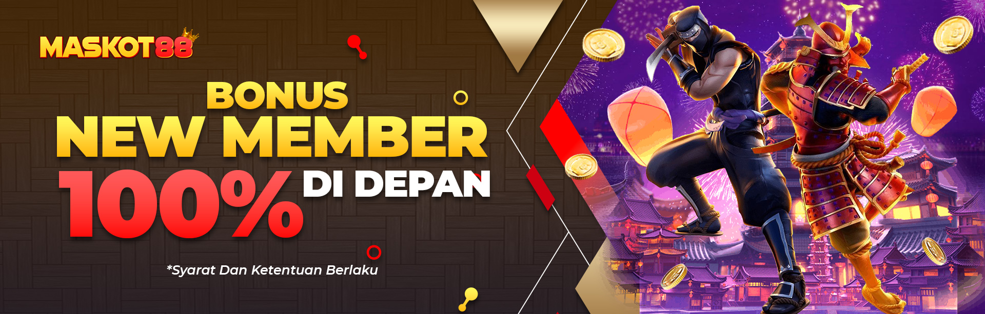 BONUS NEW MEMBER 100% DIDEPAN MASKOT88